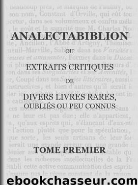 Analectabiblion 1 by Histoire