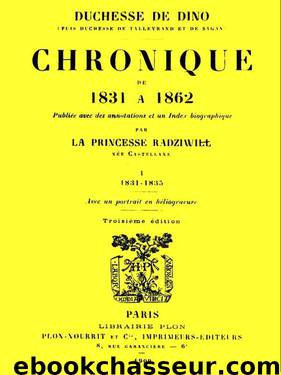 Chronique de 1831 à 1862 1 by Histoire