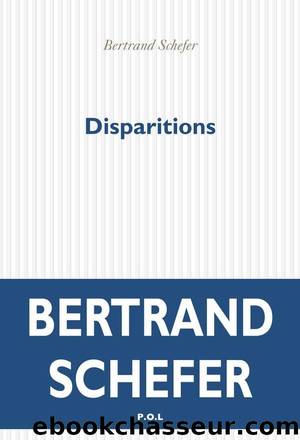 Disparitions by Bertrand Schefer