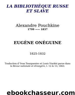 Eugène Onéguine by Pouchkine Alexandre