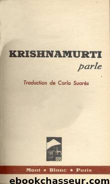 Krishnamurti Parle by Jiddu Krishnamurti