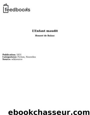 L’Enfant maudit by Honoré de Balzac