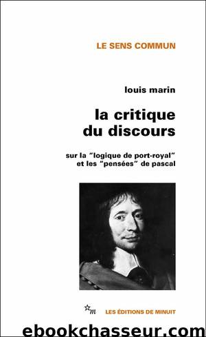 La Critique du discours by Louis Marin