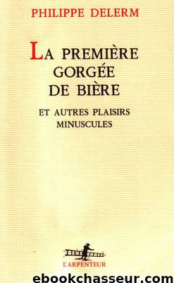 La première gorgée de bière by Delerm Philippe