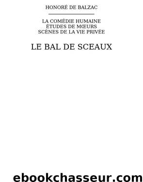 Le bal de Sceaux by Honoré de Balzac