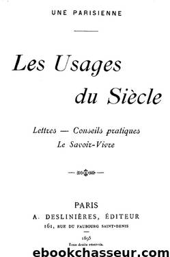 Les Usages du Siècle by Histoire