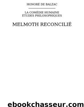 Melmoth reconcilié by Honoré de Balzac