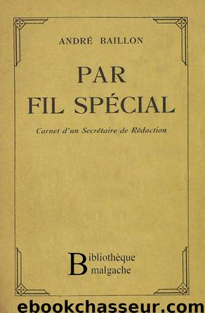 Par fil spécial by Baillon André