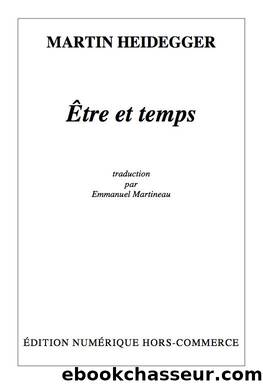 Ãtre et temps (Martineau) by Martin Heidegger