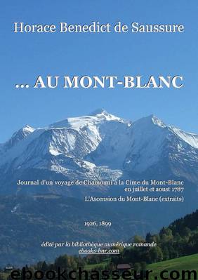 ... Au Mont-Blanc by Horace Benedict de Saussure