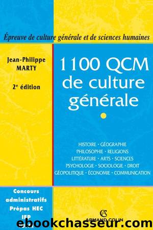 1100 QCM De Culture Générale by Jean-Philippe Marty