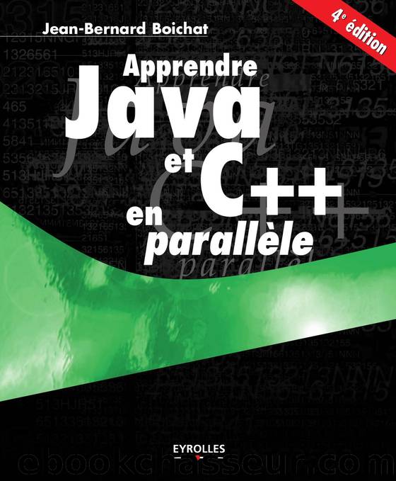 Apprendre Java et C++ en parallèle by Jean-Bernard Boichat