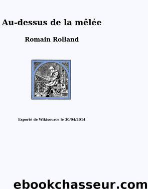Au-dessus de la mêlée by Romain Rolland