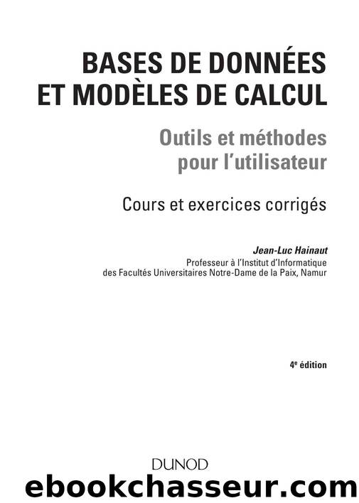 Bases de données et modèles de calcul by Inconnu(e)