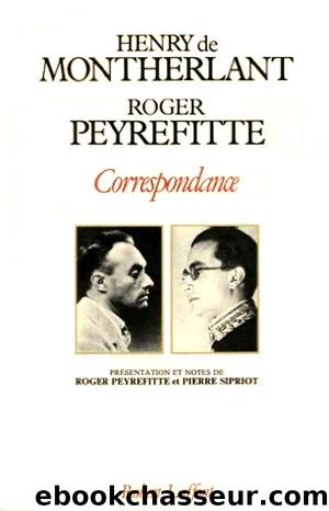 Correspondance by Peyrefitte Roger