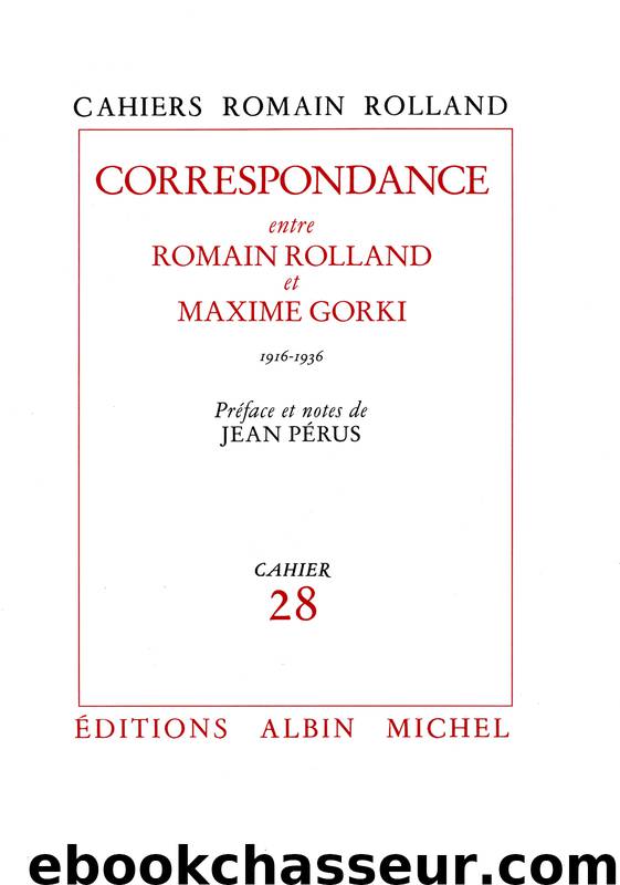 Correspondance romain rolland maxime gorki by Rolland Romain