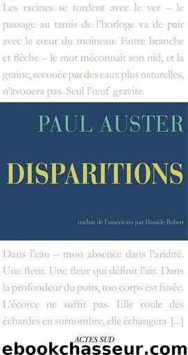 Disparitions by Paul Auster