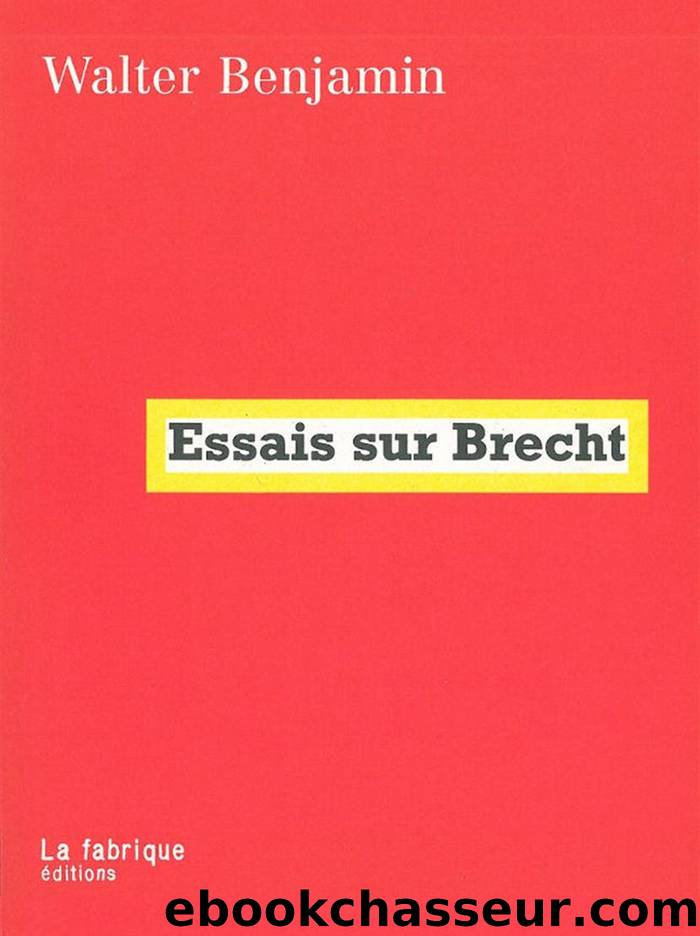 Essais sur Brecht by Philippe Ivernel
