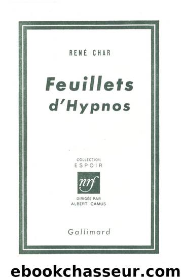 Feuillets d'Hypnos by René Char