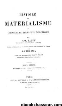 Histoire du matérialisme 2 by Histoire