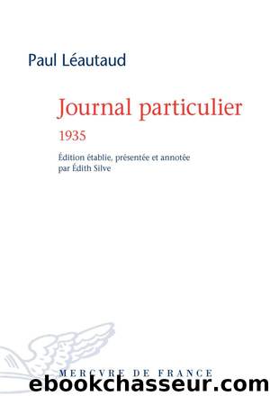 Journal particulier 1935 by Paul Léautaud