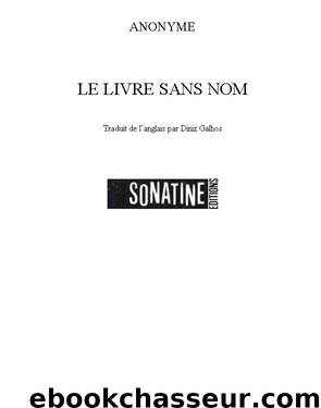 LE LIVRE SANS NOM by Anonyme