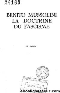 La Doctrine du fascisme (WS) by Benito Mussolini