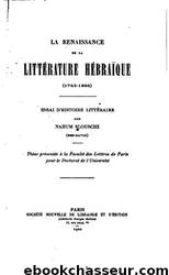 La Renaissance de la littérature hébraïque (1743-1885) by Histoire