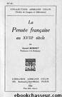 La pensée française au XVIIIe siècle by Histoire