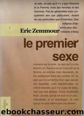 Le premier sexe by Eric Zemmour