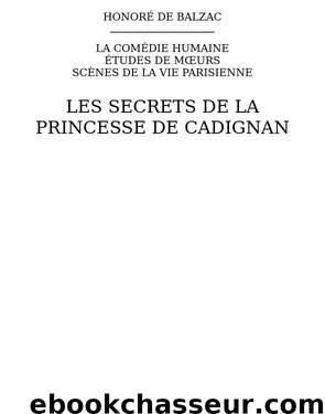 Les secrets de la princesse de Cadignan by Honoré de Balzac