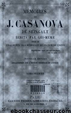 Mémoires de Casanova - tome 1 by Casanova