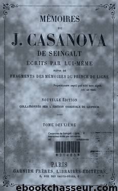 Mémoires de Casanova - tome 2 by Casanova