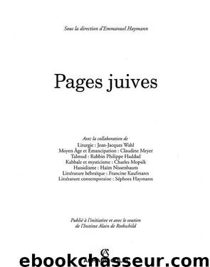 Pages juives by Haymann Emmanuel