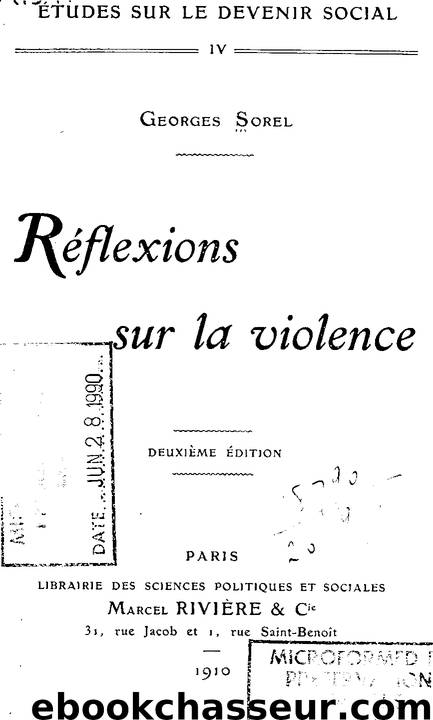 Réflexions sur la violence by Georges Sorel