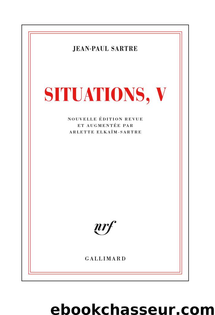 Situations by Jean-Paul Sartre