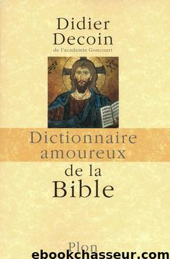 de la Bible by Dictionnaire